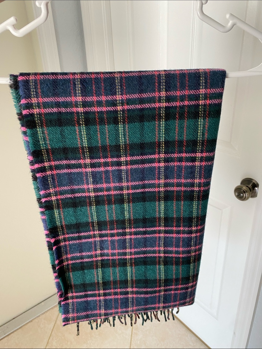 NWT J.Crew Italian Wool Plaid Scarf-Made in Italy